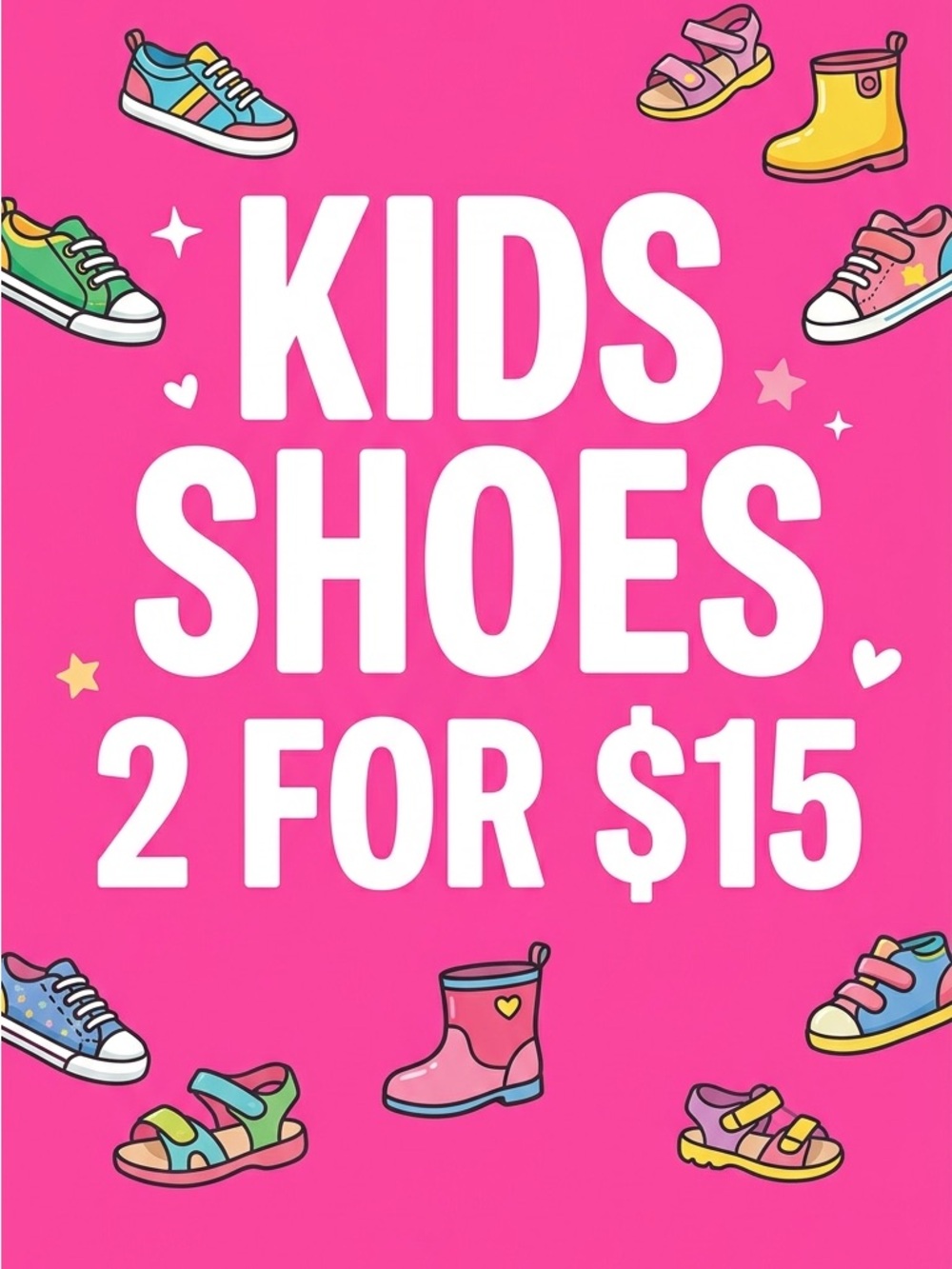 Kids shoes 2 for $15